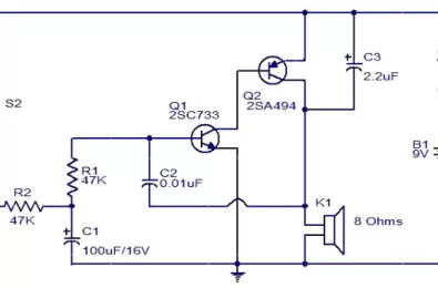 Mạch còi báo động sử dụng transistor